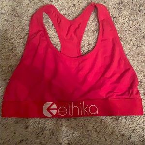 Ethika red sports bra